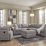Modmax 8-Piece Sectional with Storage Chaise and Storage Consoles Granite Option B
