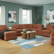 Modmax 8-Piece Sectional with Storage Chaise and Storage Consoles Spice Option B