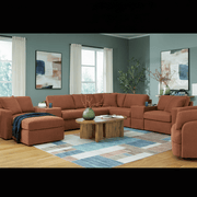 Modmax 8-Piece Sectional with Storage Chaise and Storage Consoles Spice Option A