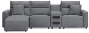 Modmax II 4-Piece Reclining Sectional with Chaise and Audio Console Standard (v2)
