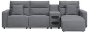 Modmax II 4-Piece Reclining Sectional with Chaise and Audio Console Standard
