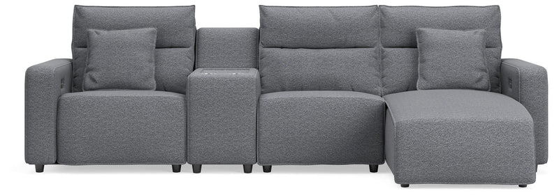 Modmax II 4-Piece Reclining Sectional with Chaise and Console Standard
