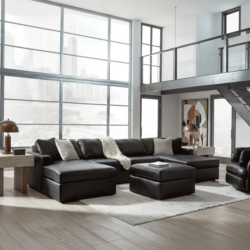 Modmax II 4-Piece Sectional with Chaise and Audio Console Option D