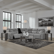 Modmax II 5-Piece Reclining Sectional with Double Chaise and Audio Consoles Option A