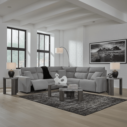 Modmax II 5-Piece Reclining Sectional with Double Chaise and Audio Consoles Option A