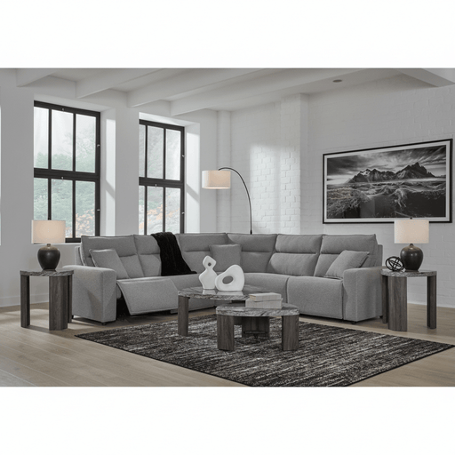 Modmax II 6-Piece Reclining Sectional with Chaise and Audio Console Option B