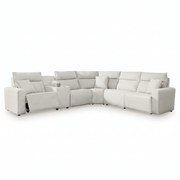 Modmax II 6-Piece Reclining Sectional with Chaise and Audio Console White