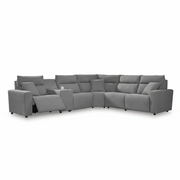 Modmax II 6-Piece Reclining Sectional with Chaise and Audio Console Grey