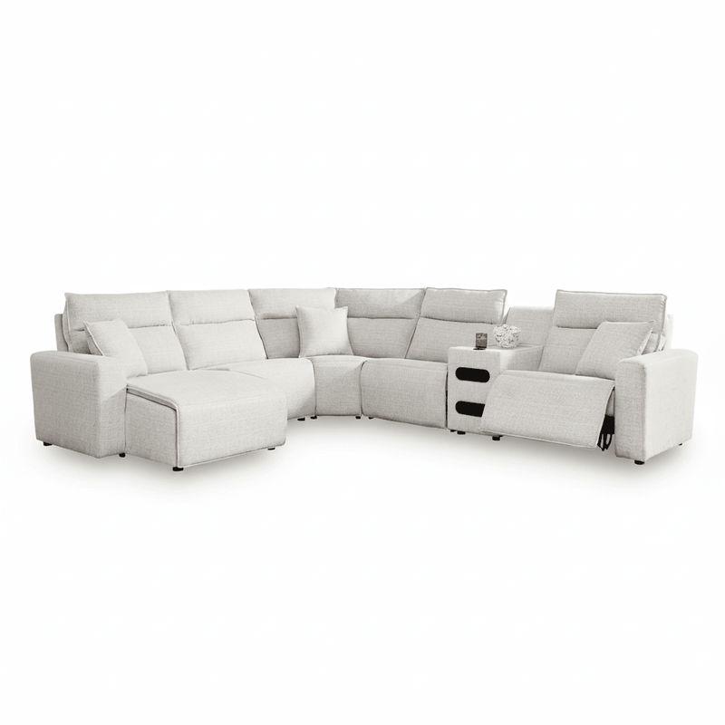 Modmax II 6-Piece Reclining Sectional with Chaise and Audio Console Left Chaise