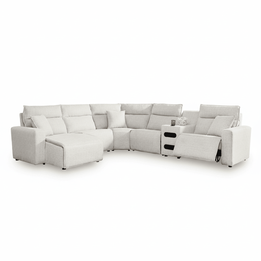 Modmax II 6-Piece Reclining Sectional with Chaise and Audio Console Left Chaise