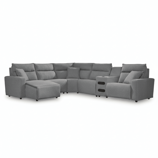 Modmax II 6-Piece Reclining Sectional with Chaise and Audio Console Option A