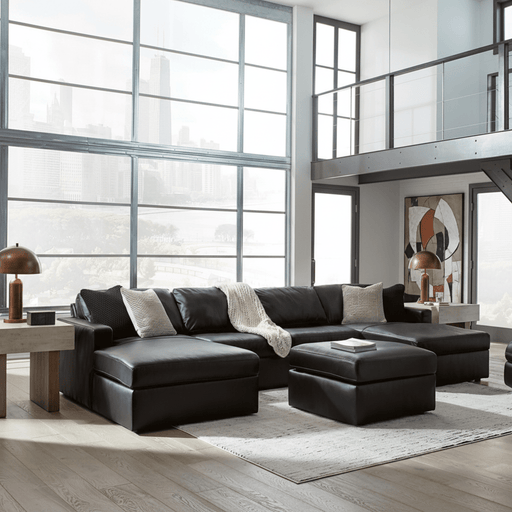 Modmax II 6 - Piece Sectional with Chaise and Audio Console - Berre Furniture