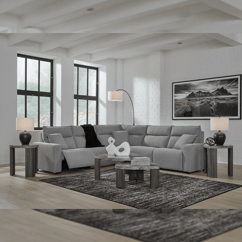 Modmax II 7-Piece Reclining Sectional with Chaise and Consoles Option B