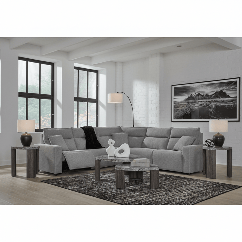 Modmax II 7-Piece Reclining Sectional with Chaise and Consoles Option A