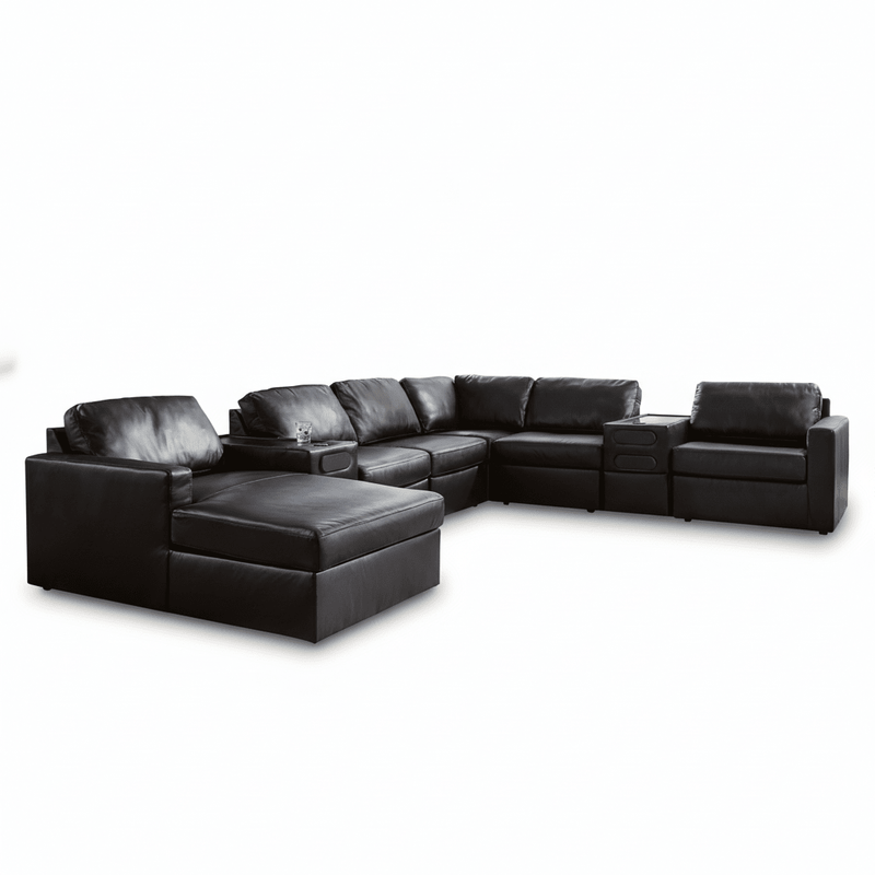 Modmax II 8-Piece Sectional with Chaise and Audio Consoles Right Chaise 158"