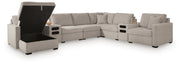 ModMax Luxe 8-Piece Sectional with Storage Chaise and Audio Consoles Standard