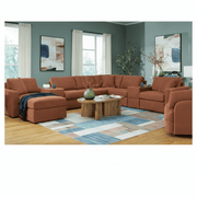 Modmax Premium 4-Piece Sectional with Storage Chaise and Storage Console Spice Option B