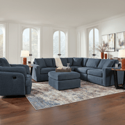 Modmax Premium 4-Piece Sectional with Storage Chaise and Storage Console Ink Option B