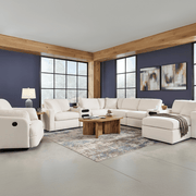 Modmax Premium 4-Piece Sectional with Storage Chaise and Storage Console Oyster Option B