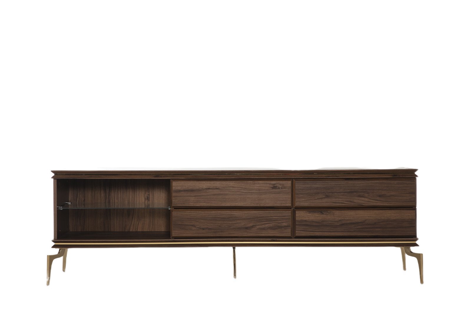 Montego Tv Stand (Montego Walnut/Car.Marb) by Bellona