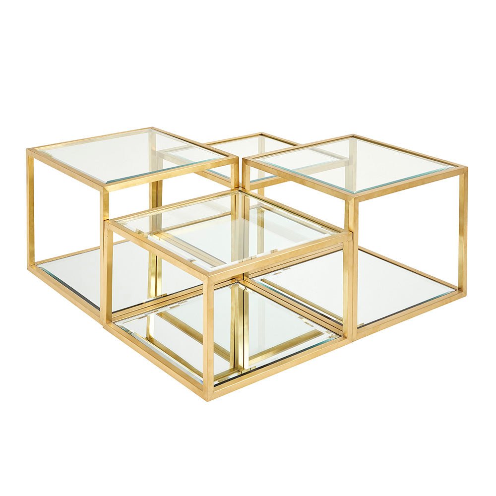 MULTI-LEVEL Coffee Table Brushed Gold