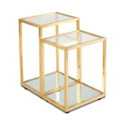 MULTI-LEVEL End Tables Brushed Gold