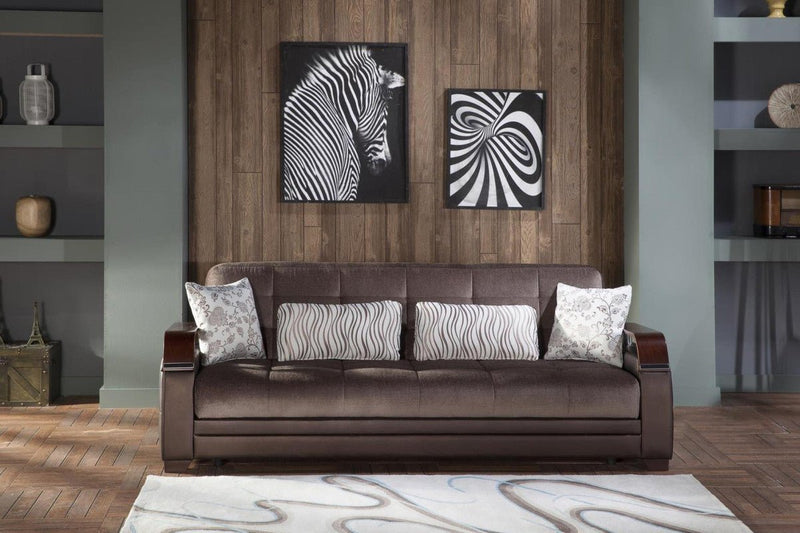 Natural 3 Seat Sleeper Sofa by Bellona PRESTIGE BROWN