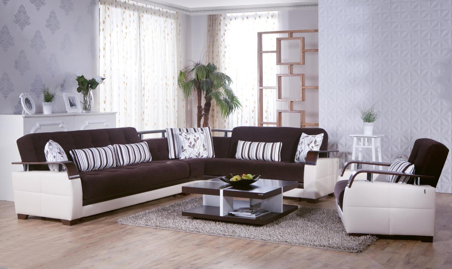 NATURAL SECTIONAL - (COLINS BROWN)