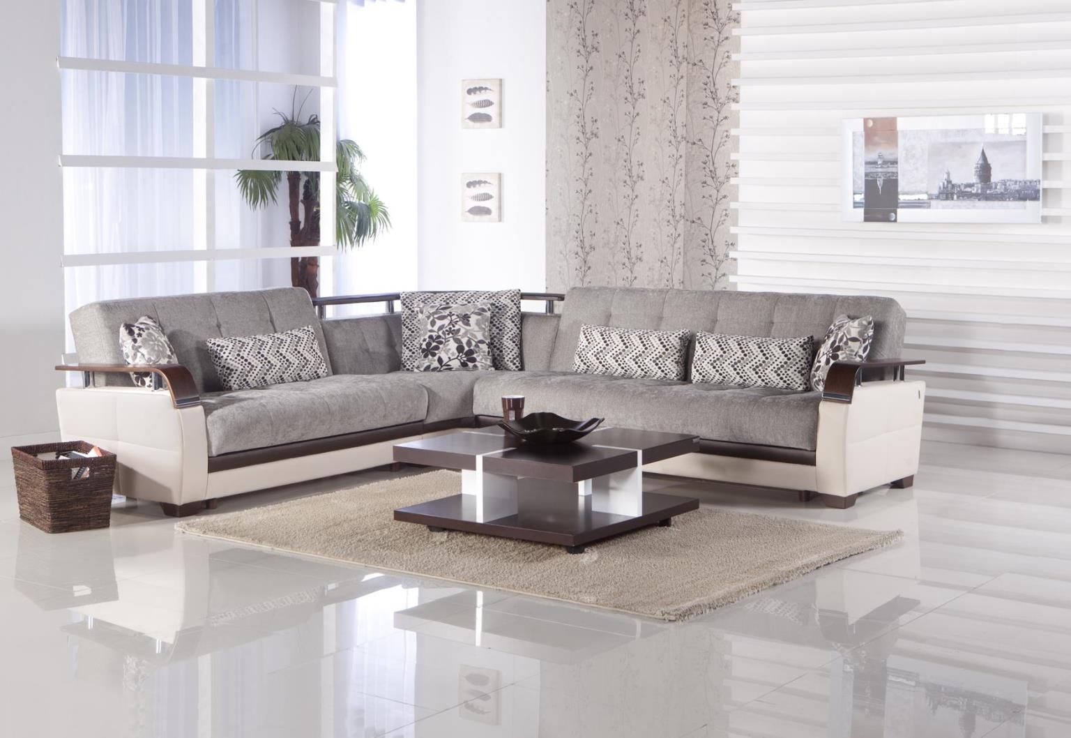 NATURAL SECTIONAL with Armchair