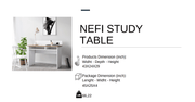 Nefi Study Table Varna Oak - Berre Furniture