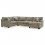 Newellen 3-Piece Sectional with Chaise Right Chaise
