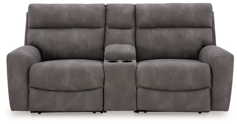 Next-Gen Durapella 3-Piece Power Reclining Loveseat with Console