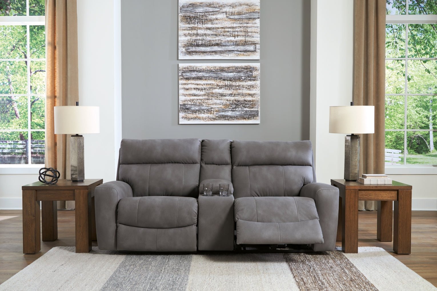 Next - Gen Durapella 3 - Piece Power Reclining Loveseat with Console - Berre Furniture