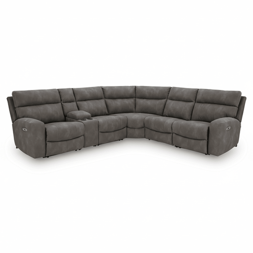 Next-Gen Durapella 6-Piece Power Reclining Sectional Slate