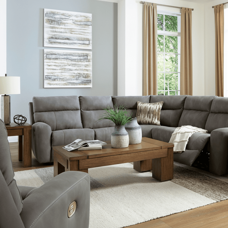 Next-Gen Durapella 6-Piece Power Reclining Sectional Slate