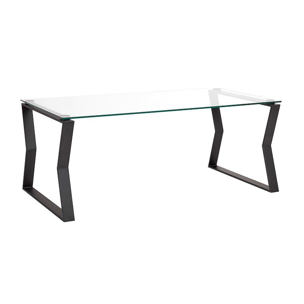 NOA COFFEE TABLE GLASS TOP Black