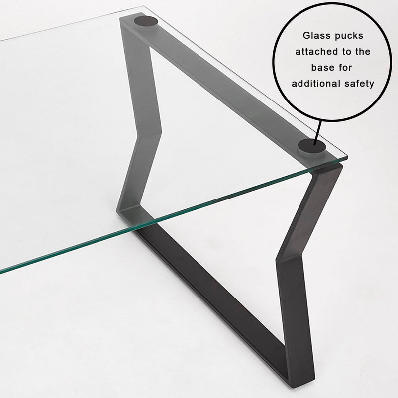 NOA COFFEE TABLE GLASS TOP