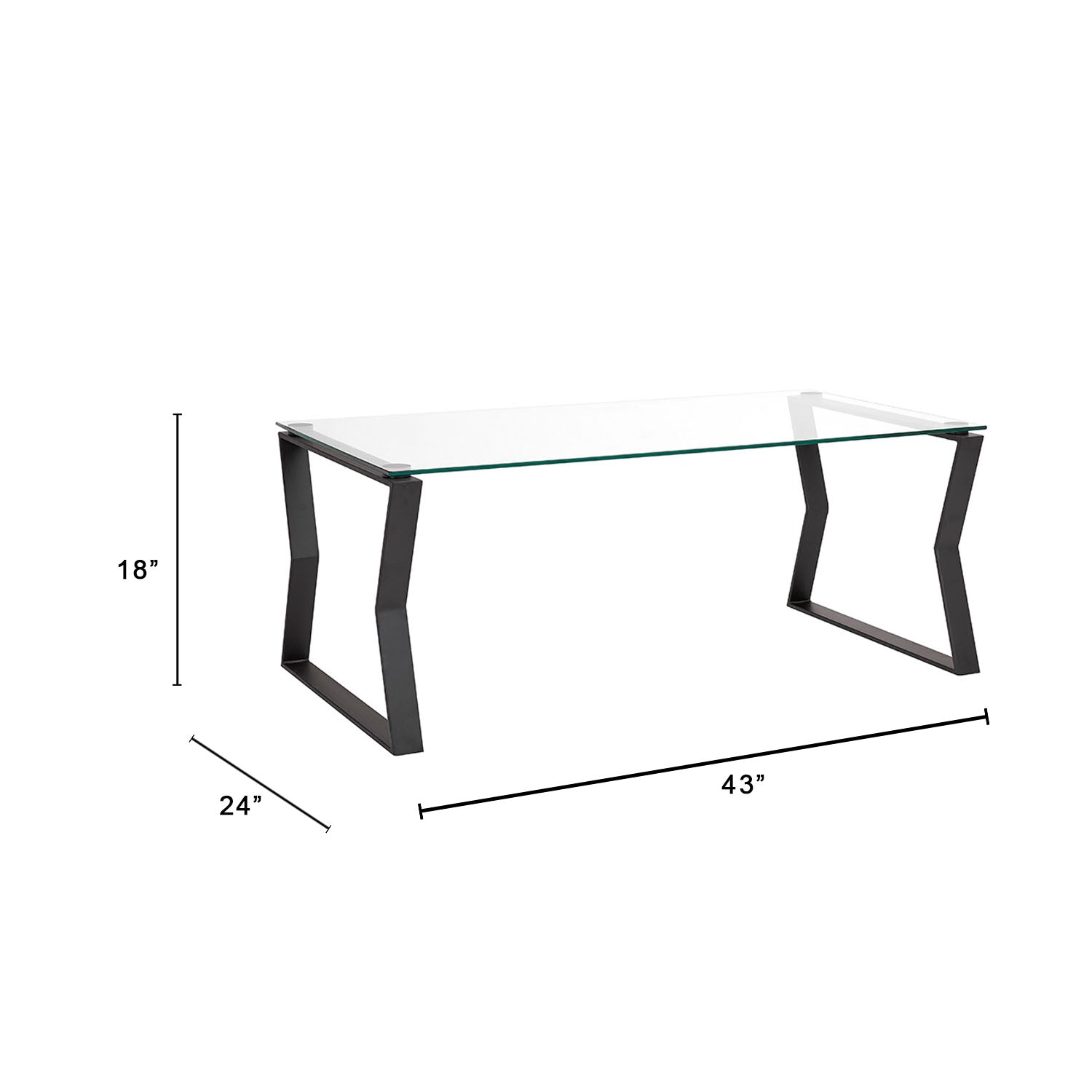 NOA COFFEE TABLE GLASS TOP