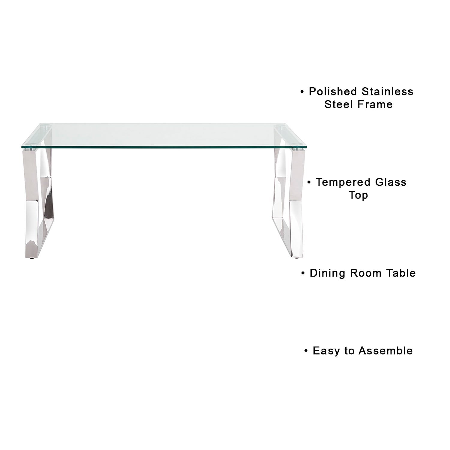 NOA COFFEE TABLE GLASS TOP