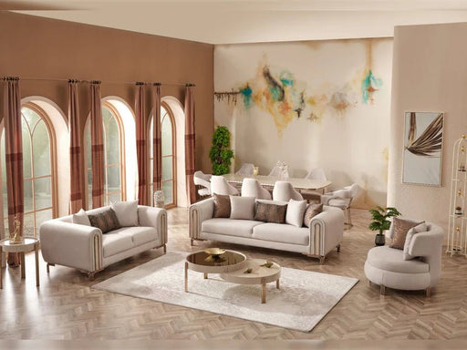 Paris Living Room Set - Cream - Berre Furniture