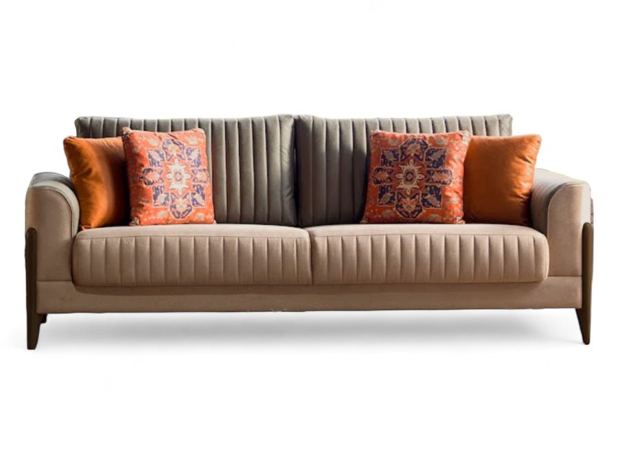 Piero 3 Seat Sleeper Sofa (Hande Beige) by Bellona - Berre Furniture