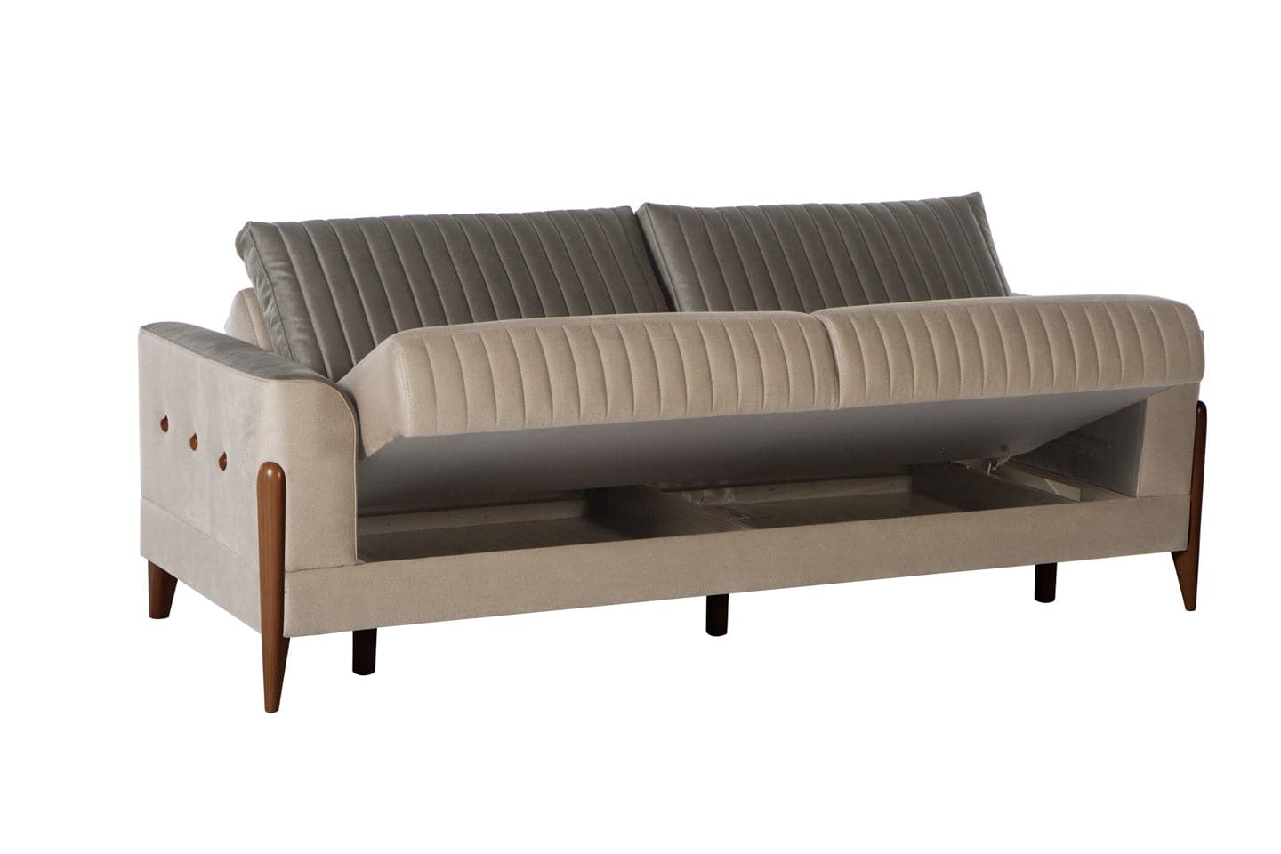 Piero 3 Seat Sleeper Sofa (Hande Beige) by Bellona