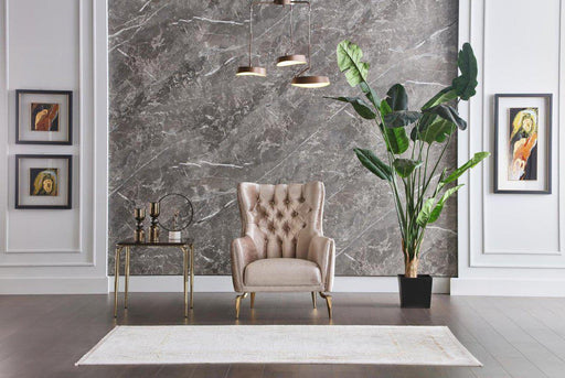 Plaza Accent Chair (Lara Cream)2 Pieces by Bellona