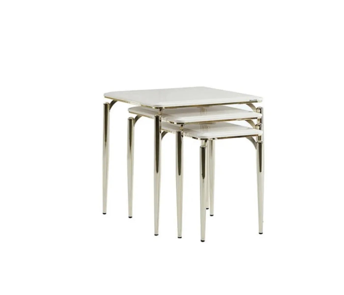 Plaza Nesting Table (Plaza Ivory) - Berre Furniture