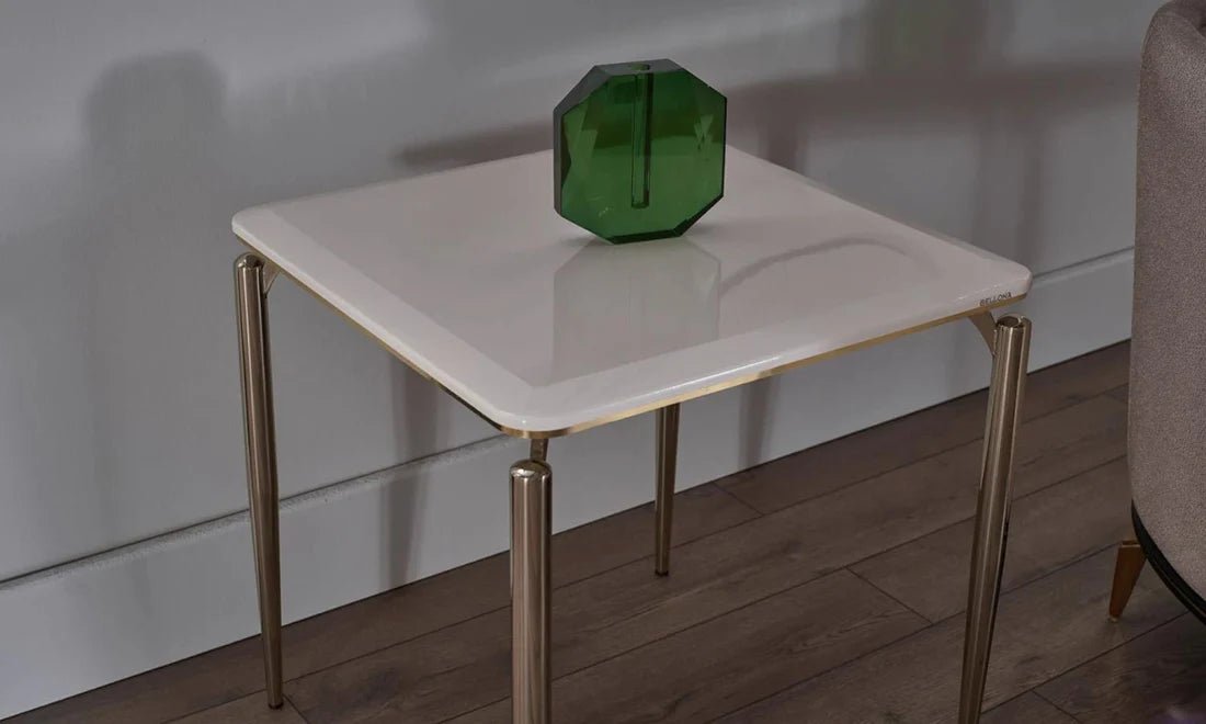 Plaza Side Table (Plaza Ivory) - Berre Furniture