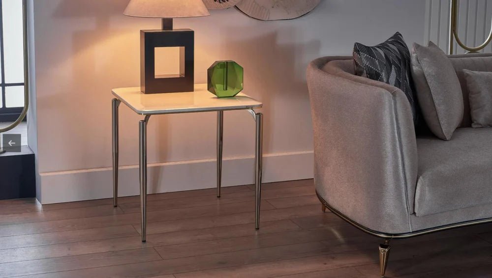 Plaza Side Table (Plaza Ivory) - Berre Furniture