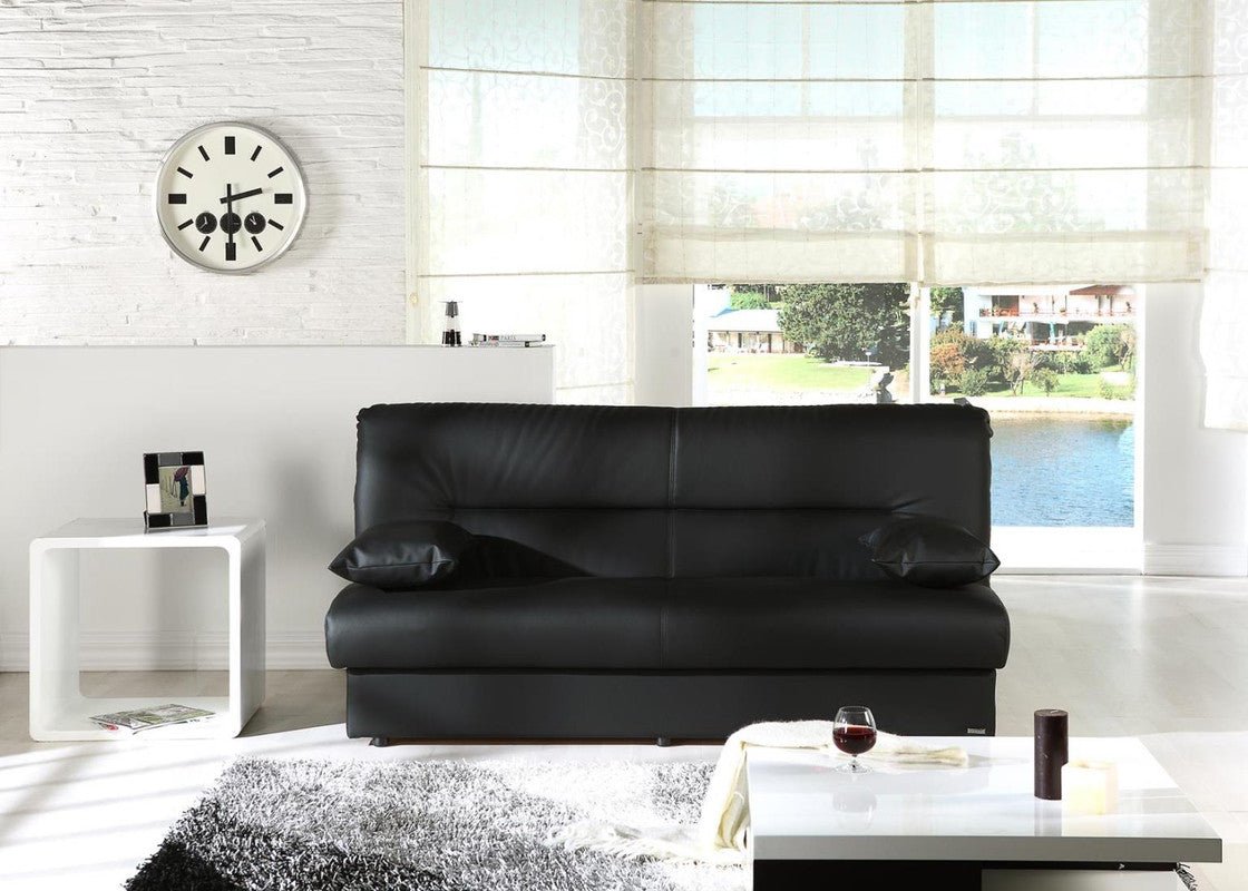 Regata 3 Seat Sleeper Sofa by Bellona ESCUDO BLACK-PU