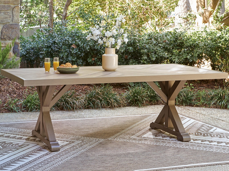 Revare Beach RECT Dining Table w/UMB OPT
