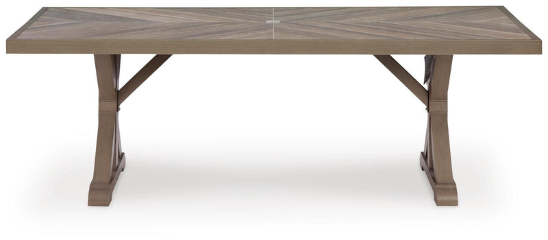 Revare Beach RECT Dining Table w/UMB OPT