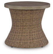 Revare Beach Round End Table w/UMB OPT Default Title